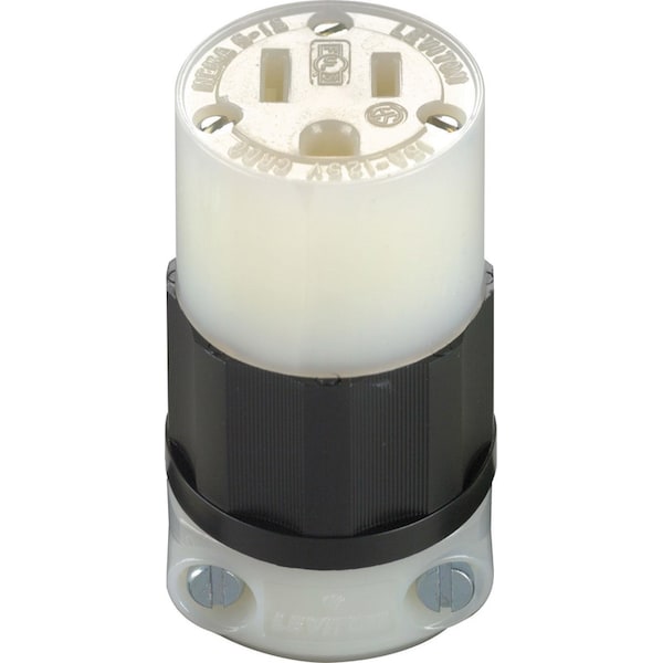 Leviton Leviton Industrial Nylon Grounding Plug 5-15R 2 Pole 3 Wire 05269-00C - main